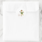 Als ik alleen maar een brein had ronde sticker (Tas)