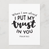 Als ik bang ben, vertrouw ik op je citaten briefkaart (Voorkant)
