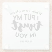 Als ik bang ben, vertrouw ik op je citaten glazen onderzetter (Achterkant)