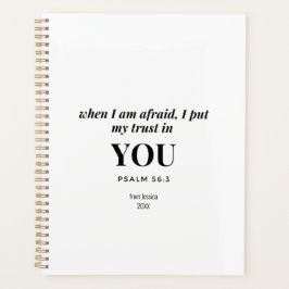 Als ik bang ben, zet ik mijn vertrouwen in jou  planner