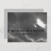 Als ik bang ben, zet ik mijn vertrouwen in You Psa Briefkaart (Voorkant / Achterkant)