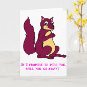 Als ik beloof je te missen, ga je dan weg? kaart (Gele Bloem)