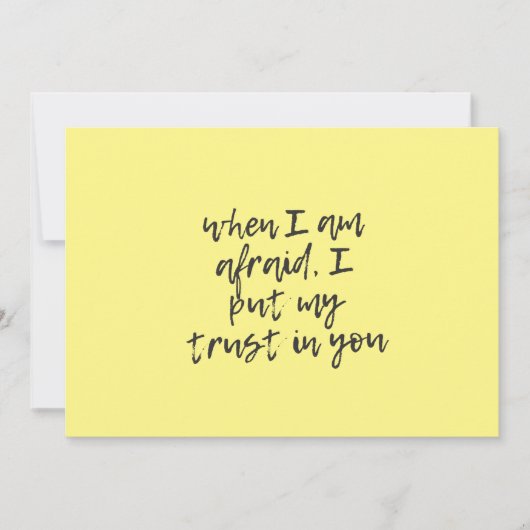 Als ik bevreesd ben, zet ik mijn vertrouwen in u kaart (Voorkant)