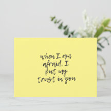 Als ik bevreesd ben, zet ik mijn vertrouwen in u