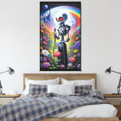 Als ik bij je ben, staat de tijd stil canvas afdruk (Insitu (Slaapkamer))