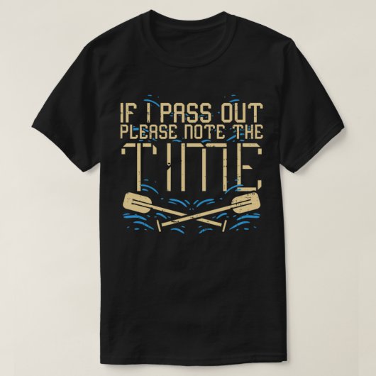 Als ik buiten bewustzijn raak, noteer dan het tijd t-shirt (Design voorkant)