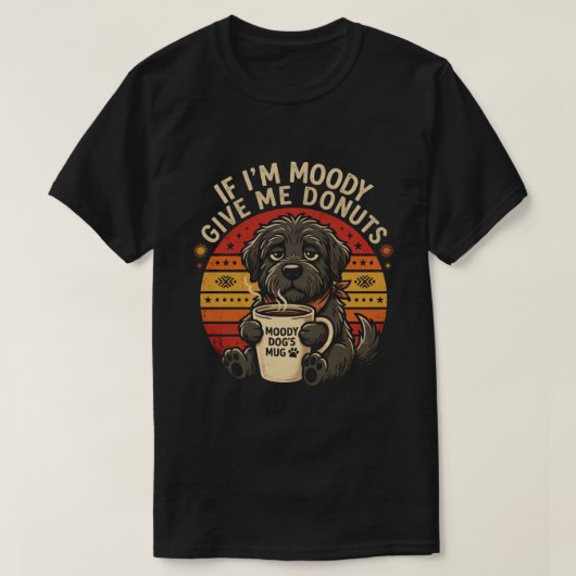 Als ik chagrijnig ben, geef me dan donuts Funny Te T-shirt (Design voorkant)