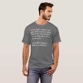 "Als ik de armen voedsel geef... T-shirt (Voorkant volledig)