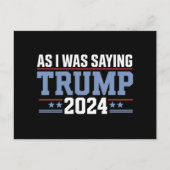 Als ik de verkiezing van Trump in 2024 Gezegde Briefkaart (Voorkant)