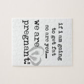 Als ik dik word, ben je ook zwanger legpuzzel (Horizontaal)