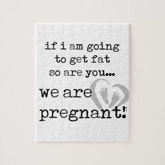 Als ik dik word, ben je ook zwanger legpuzzel (Verticaal)