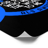 ALS Ik Draag blauw voor iemand die de wereld tot Poster (Hoek)