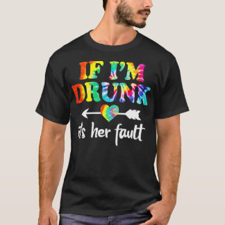 Als ik Drink ben, is het haar zwakke tieDye Couple T-shirt