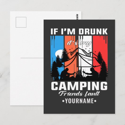 Als ik Drink ben is het mijn fout van de Vrienden  Briefkaart (Voorkant / Achterkant)