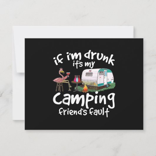 Als ik Drink word, is het de mislukte grappigheid RSVP Kaartje (Voorkant)