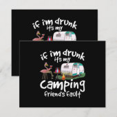 Als ik Drink word, is het de mislukte grappigheid RSVP Kaartje (Voorkant / Achterkant)