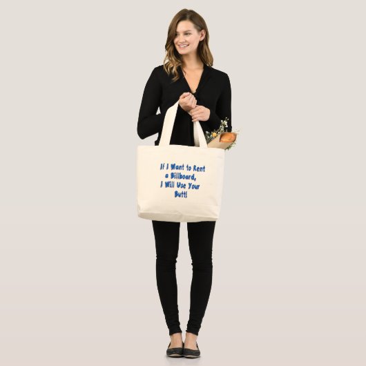 Als ik een Billboard wil huren Grote Tote Bag (Voorkant (model))