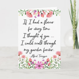 Als ik een bloem had terwijl ik aan je dacht kaart