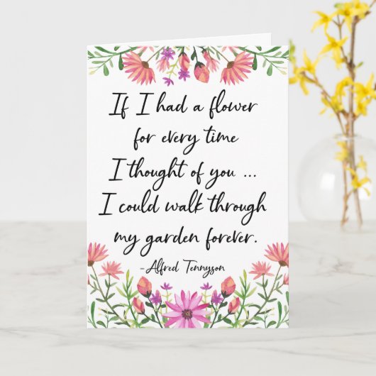 Als ik een bloem had terwijl ik aan je dacht kaart (Gele Bloem)