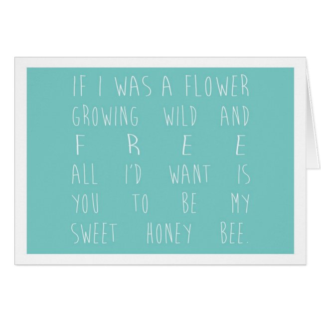 Als ik een bloem was, blauwgroen (Voorkant Horizontaal)