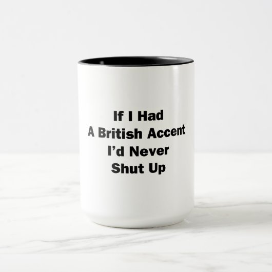 Als ik een Brits accent had Mok (Midden)