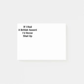 Als ik een Britse Accent had Post-it® Notes (Voorkant)