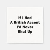 Als ik een Britse Accent had Servet (Voorkant)