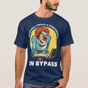 Als ik een compressor aan het twitteren ben op de t-shirt