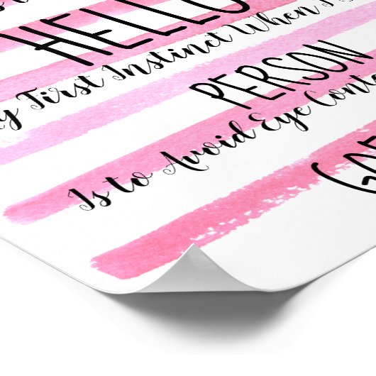 Als ik een dier zie, zeg ik Hallo Poster (Hoek)