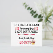 Als ik een euro kreeg elke keer dat ik afgeleid we briefkaart (Staand voorkant)