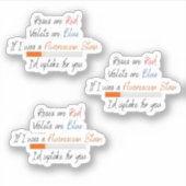 Als ik een fluorescerende vlek was - sticker (Voorkant)