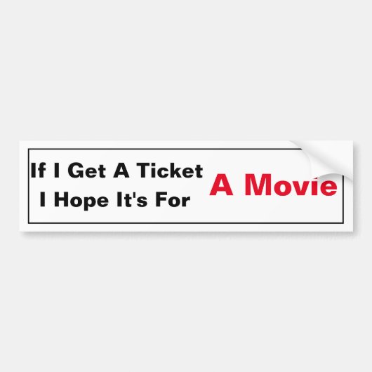 Als ik een kaartje krijg... bumpersticker (Voorkant)