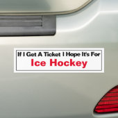 Als ik een kaartje krijg... bumpersticker (Op auto)