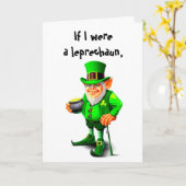 ALS IK EEN LEPRECHAUN LOVE CARD WAS KAART (Gele Bloem)