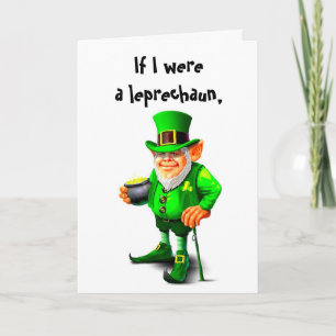 ALS IK EEN LEPRECHAUN LOVE Kaart WAS