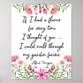 Als ik een lolstaarder Tennyson-citaat had Poster