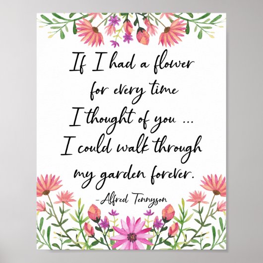 Als ik een lolstaarder Tennyson-citaat had Poster (Voorkant)