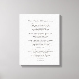 Als ik een oude paard ben III Canvas Afdruk