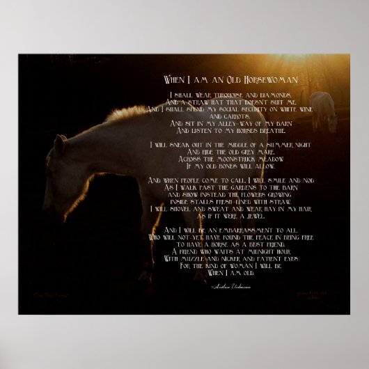 Als ik een oude paardenvrouw ben poster (Voorkant)
