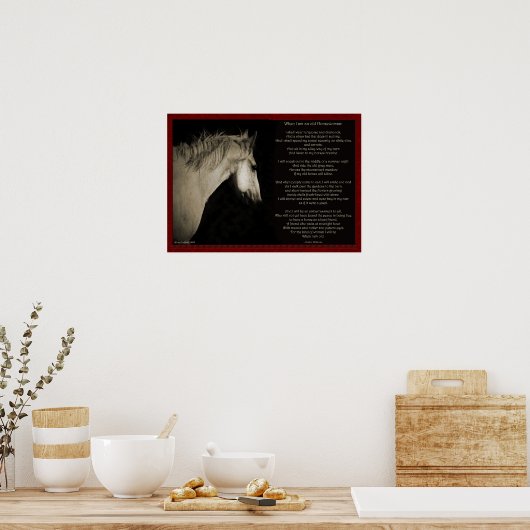 Als ik een oude paardenvrouw ben poster (Keuken)