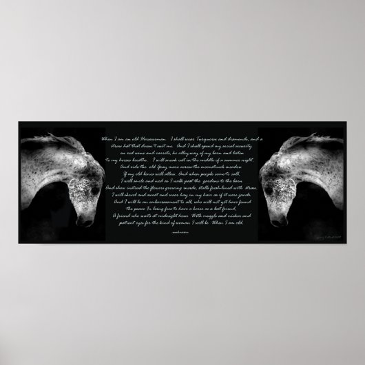 Als ik een oude paardenvrouw druk poster (Voorkant)