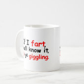 Als ik een scheet laat, weet je het, koffiemok (Voorkant links)