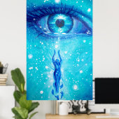 Als ik een traan was op je gezicht schilderij poster (Thuiskantoor)