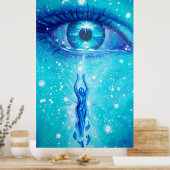 Als ik een traan was op je gezicht schilderij poster (Keuken)