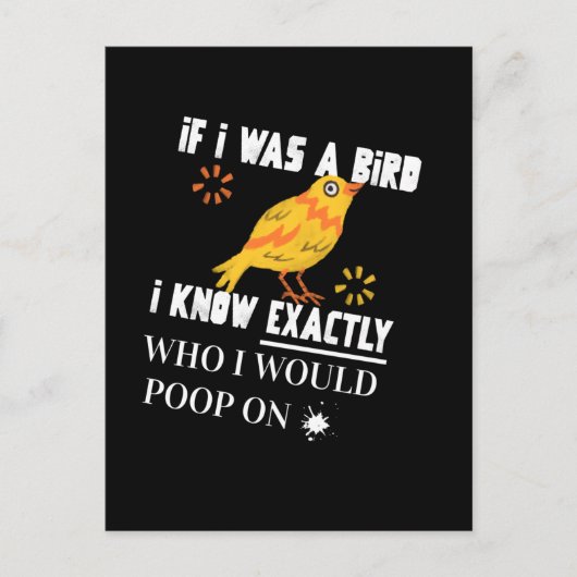 Als ik een vogel was briefkaart (Voorkant)