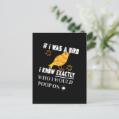 Als ik een vogel was briefkaart (Staand voorkant)