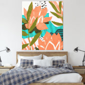 Als ik elke keer een bloem had, denk ik aan jou canvas afdruk (Insitu (Slaapkamer))