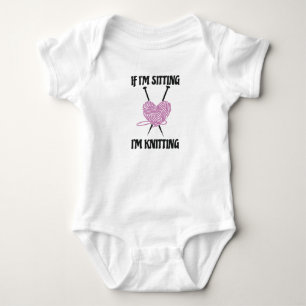 Als ik ga zitten, ga ik amusante Knitters Jokes in Romper
