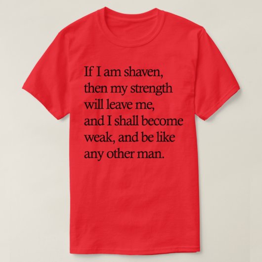 als ik geschoren ben t-shirt (Design voorkant)