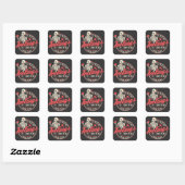 Als ik gevoelens had - Funny Skeleton Valentijnsda Vierkante Sticker (Vel)